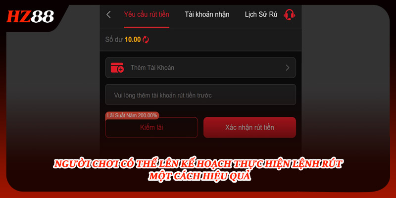  Người chơi lên kế hoạch thực hiện lệnh rút hiệu quả